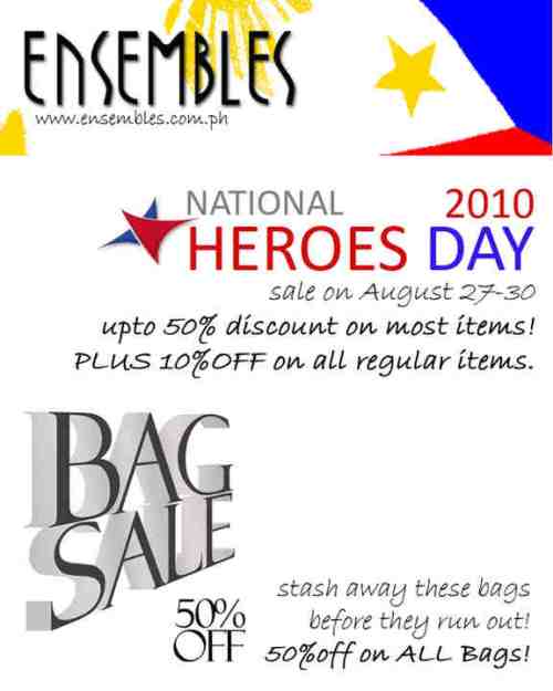 Ensembles National Heroes Day 2010 Sale